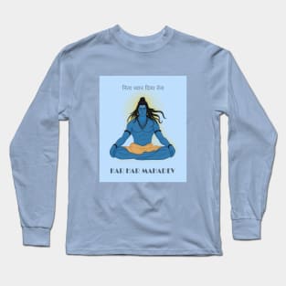 Lord Shiva doing meditation art Long Sleeve T-Shirt